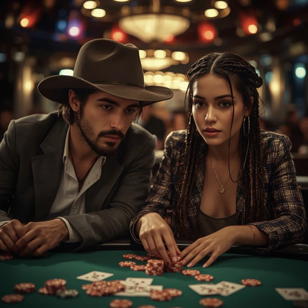 photo de deux joueurs jouant au poker au Bronze Casino