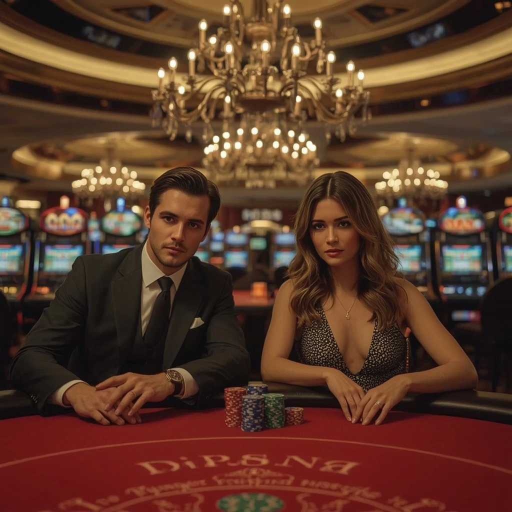 Deux joueurs de poker dans un Bronze Casino